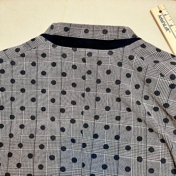 Lane Bryant Polka Dot Houndstooth Check Blazer. - Picture 5 of 11